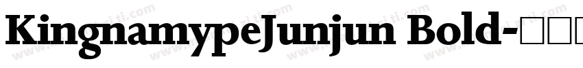 KingnamypeJunjun Bold字体转换